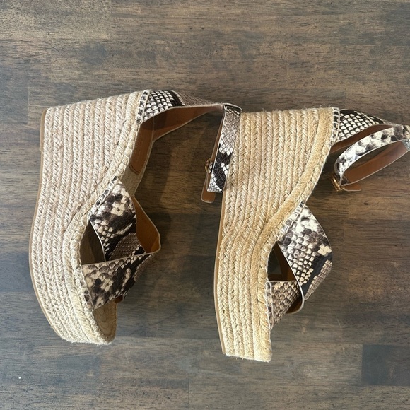 Tory Burch Selby Snake Print Espadrille Wedge Sandal NWOT - Picture 5 of 7